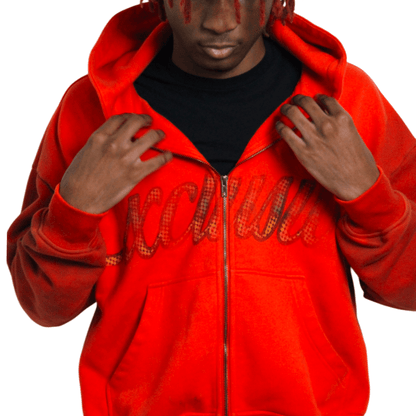 “Halftone” Hoodie (Crimson) - Dres Exclusives
