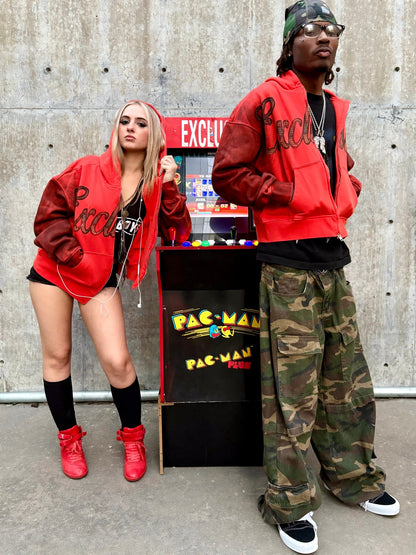 “Halftone” Hoodie (Crimson) - Dres Exclusives