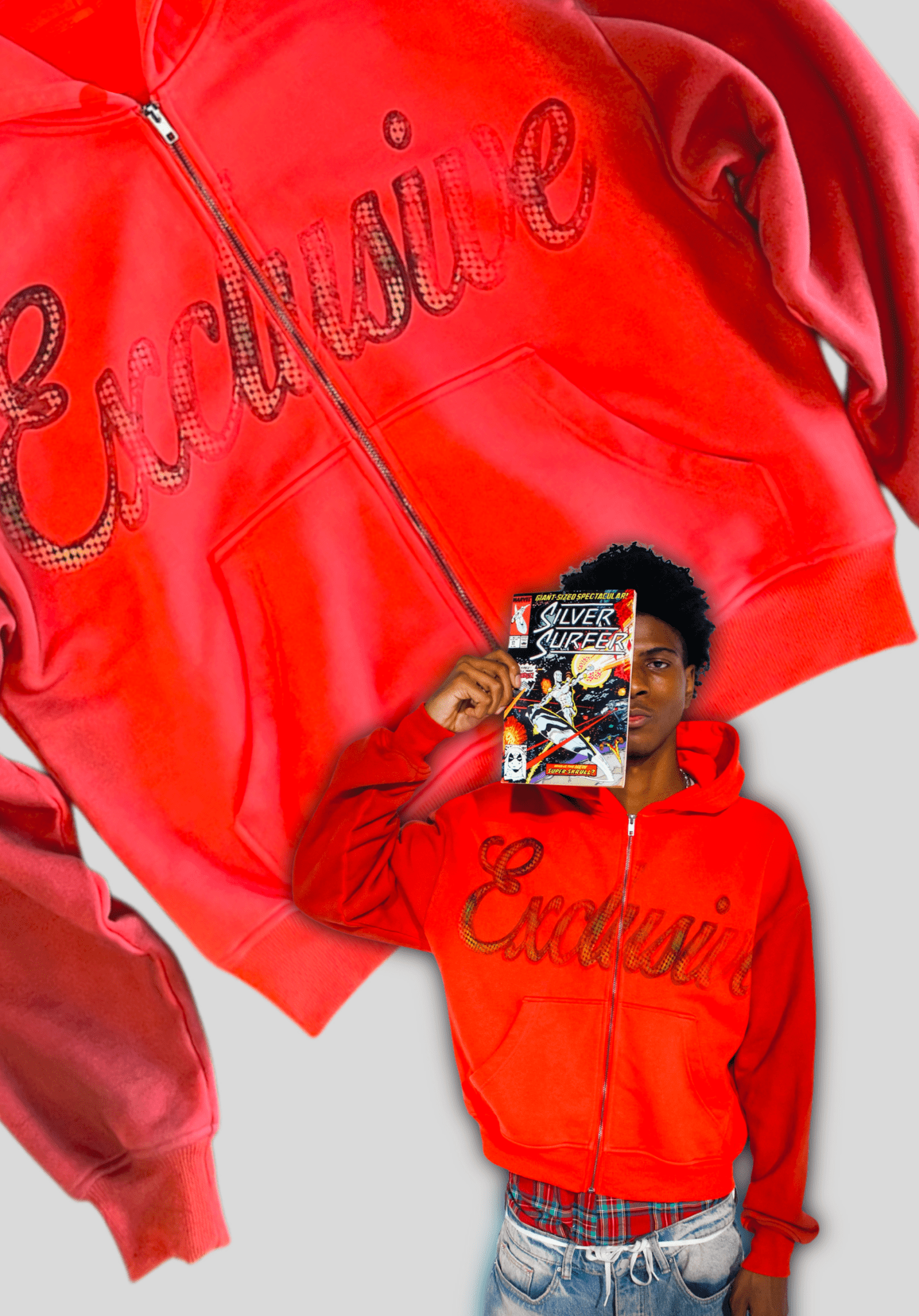 “Halftone” Hoodie (Crimson) - Dres Exclusives