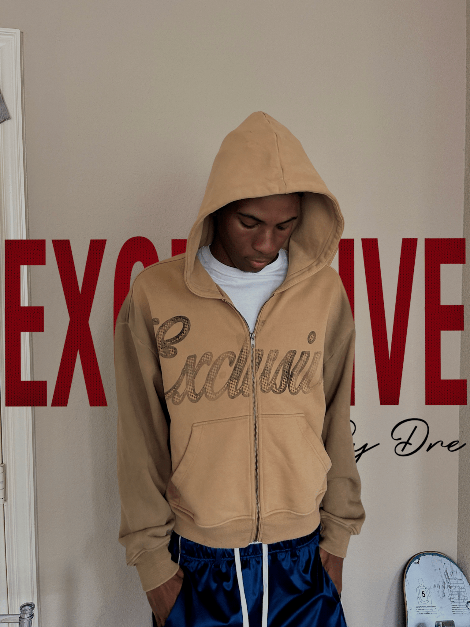 “Halftone” Hoodie (Sandstone) - Dres Exclusives